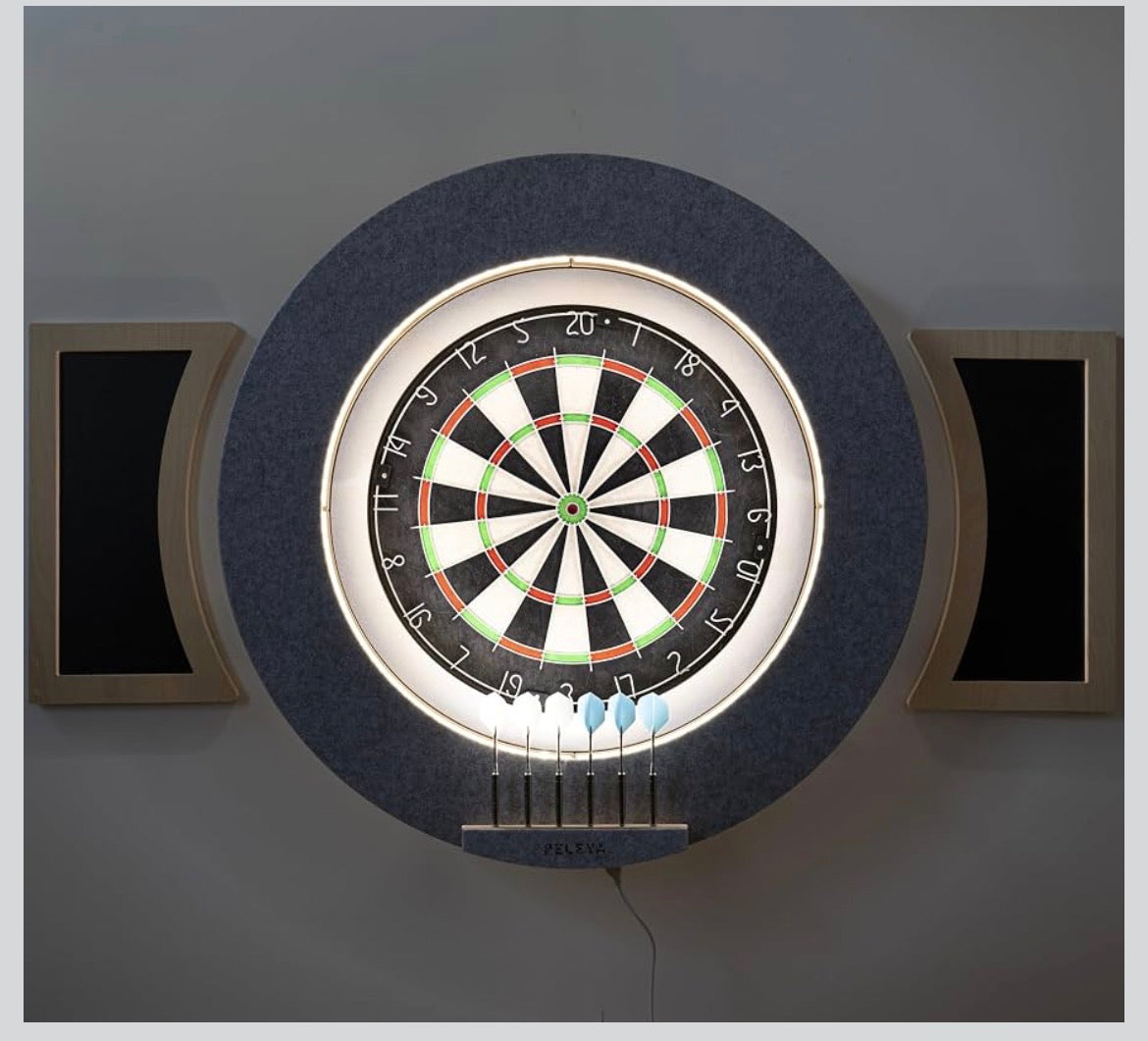 Dart Board Cabinet Set with LED Light