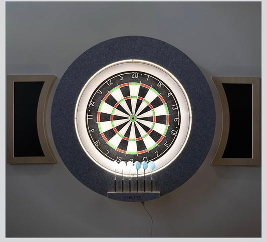 Dart Board Cabinet Set with LED Light