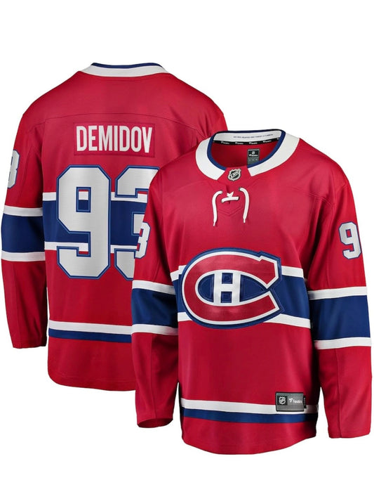 Fanatics Men's Montreal Canadiens Ivan Demidov Red Home Breakaway Jersey