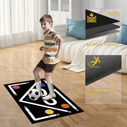 Soccer Ball Control Training Mat | Stable and Silent Rubber Base |