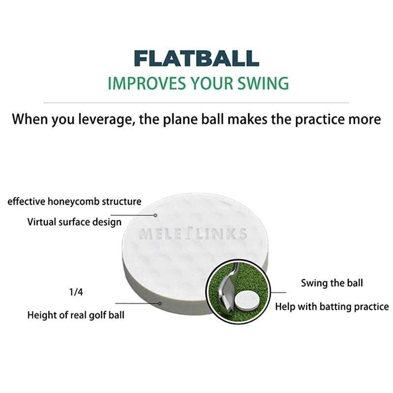 Golf Flat Ball Swing Practice Golf Balls Portable Flat Golf Balls