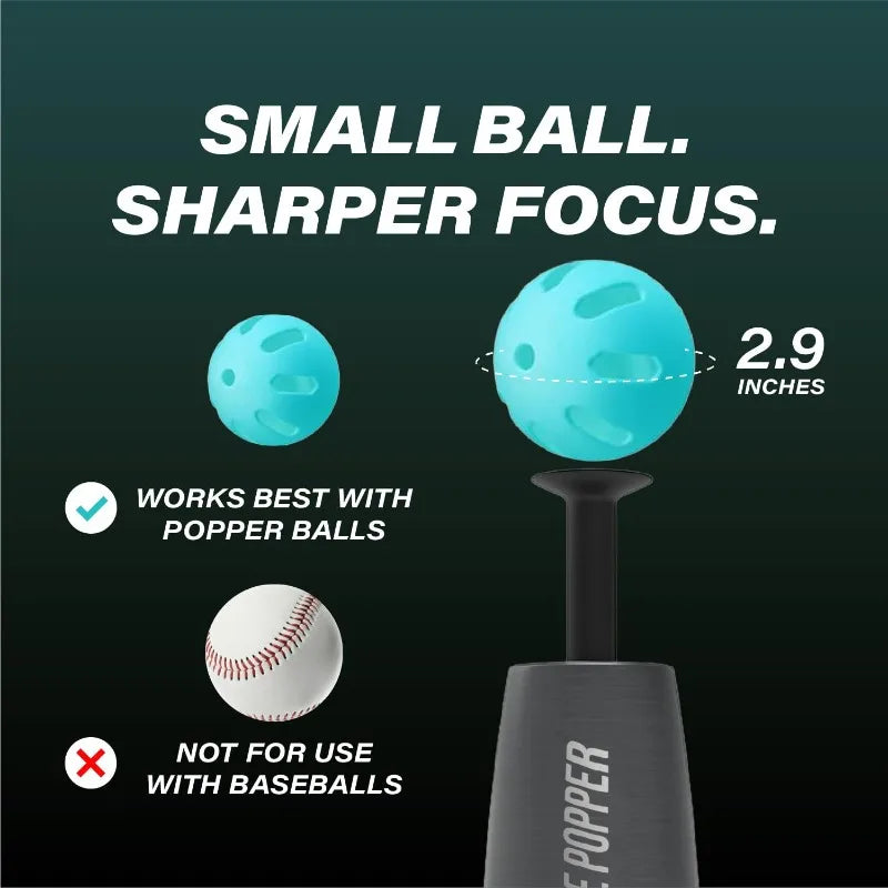 Tee Popper for Hitting Without A Pitcher, Nylon Material, 3 Popper