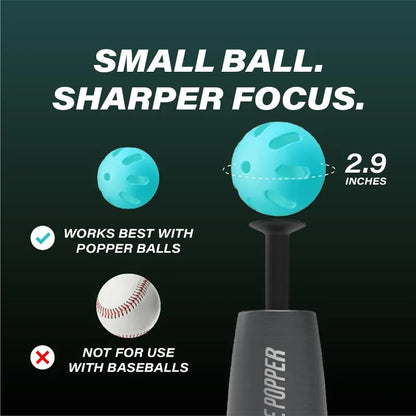 Tee Popper for Hitting Without A Pitcher, Nylon Material, 3 Popper