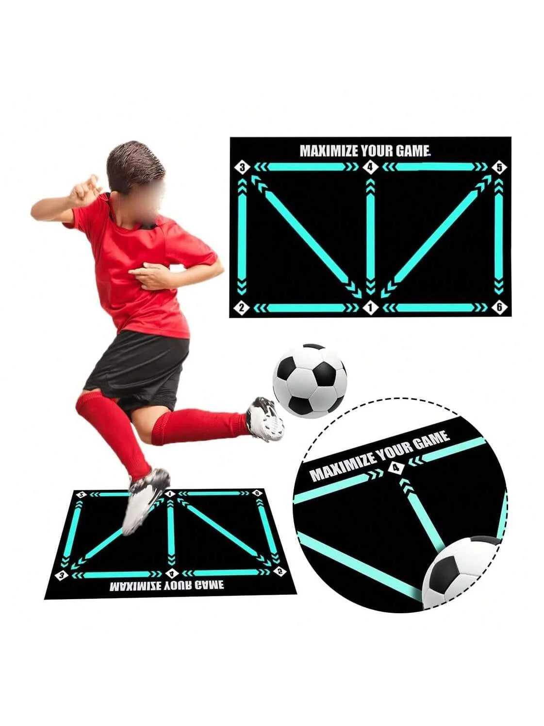 Soccer ball control training mat | Stable and silent rubber base |