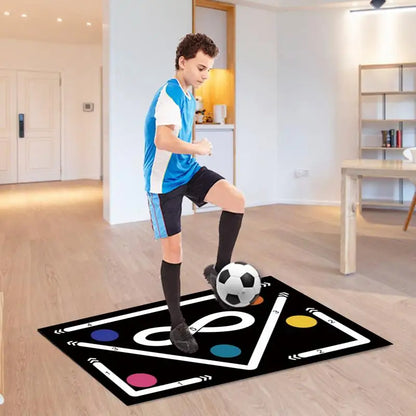 Soccer Ball Control Training Mat | Stable and Silent Rubber Base |