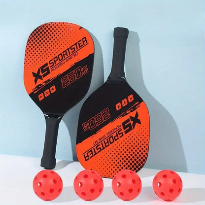 Pickleball Racket Set (2 Rackets + 4 Balls + 1 Cosmetics Bag)