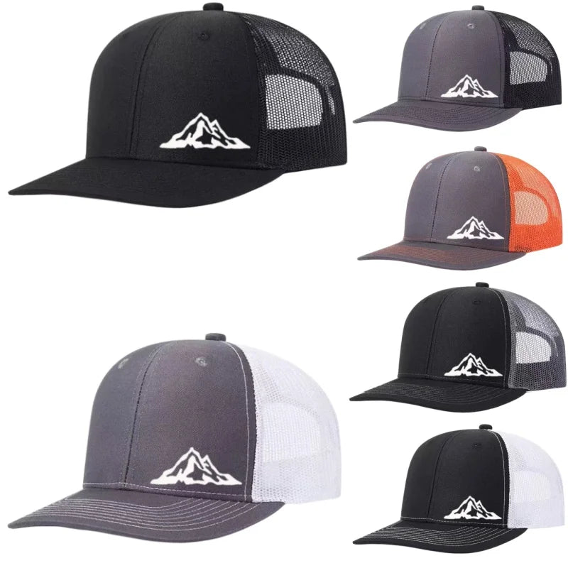 Mountain Range Printed Adjustable Baseball Cap Classic Snapback Dad