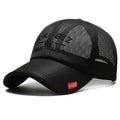 Mesh Baseball Cap Unisex Breathable Adjustable Trucker Hat Embroidered