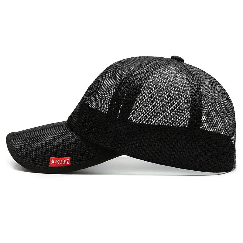 Mesh Baseball Cap Unisex Breathable Adjustable Trucker Hat Embroidered
