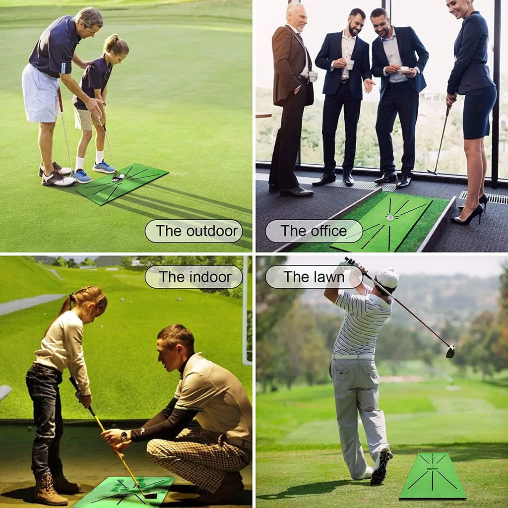 Golf Training Mat Swing Track Practice Marking Pad Detection Batting