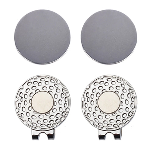 2Pcs Magnetic Golf Hat Clip Ball Marker Set - 25mm Strong Magnet Cap