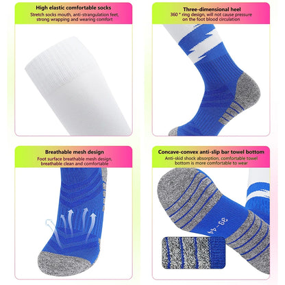 Loogdeel Professional Football Socks with Terry Sole Non-slip Training