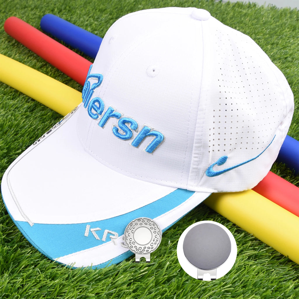 2Pcs Magnetic Golf Hat Clip Ball Marker Set - 25mm Strong Magnet Cap