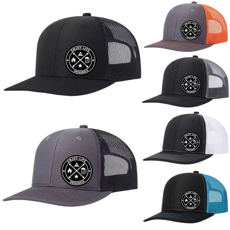 ENJOY LIFE Printed Adjustable Baseball Cap Snapback Dad Hat Breathable