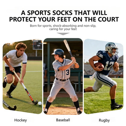 Loogdeel High-Tech Sports Socks Anti-Slip Sweat-Absorbing Long