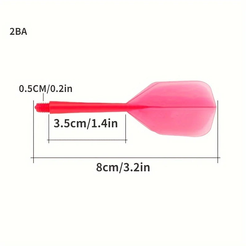 70% Transparent 2BA Darts with L-Shape Flight, Anti-Drop & Lightweight