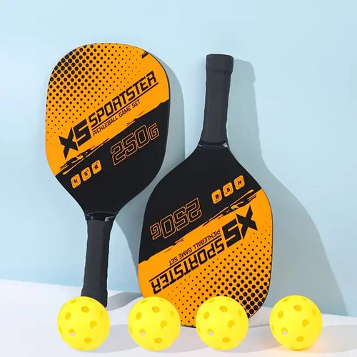 Pickleball Racket Set (2 Rackets + 4 Balls + 1 Cosmetics Bag)