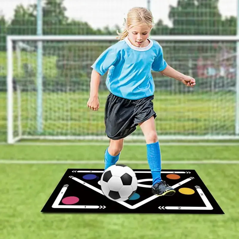 Soccer Ball Control Training Mat | Stable and Silent Rubber Base |
