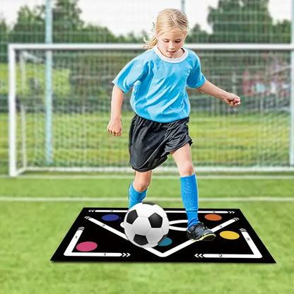 Soccer Ball Control Training Mat | Stable and Silent Rubber Base |