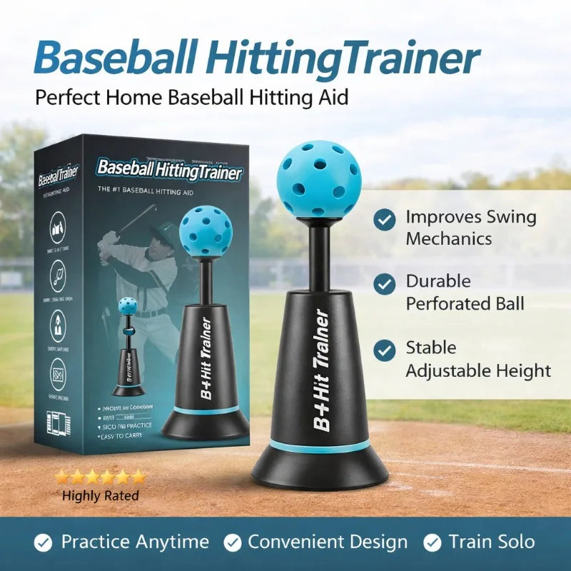 Tee Popper for Hitting Without A Pitcher, Nylon Material, 3 Popper