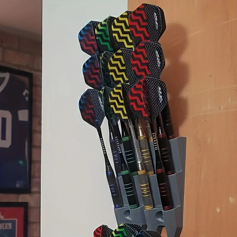 1pc Minimalist Dart Display Rack, Wall Mount Holds 9 Darts, Sturdy