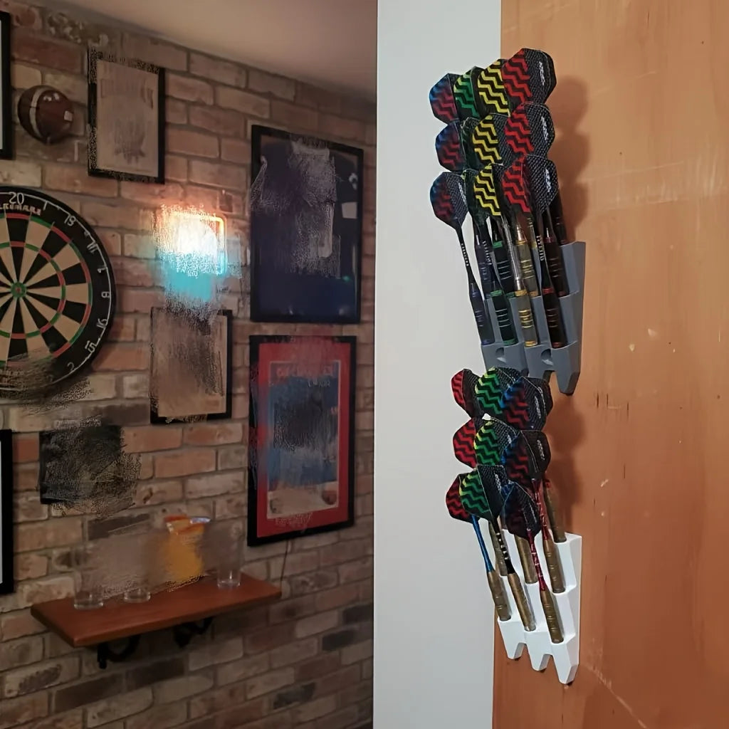 1pc Minimalist Dart Display Rack, Wall Mount Holds 9 Darts, Sturdy
