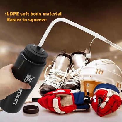 UICE Ice Hockey Water Bottle 5pcs Set Sports Water Bottle BPA Free Long Mouth/Bent Pipe/Short Mouth Hockey Accessories