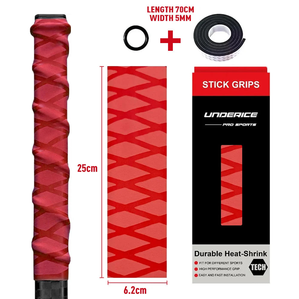 Heat Shrinkable Ice Hockey Grip Tape Non-Slip 5 Colour Ice Hockey Stick Grips For Racket Hockey Training Accessories