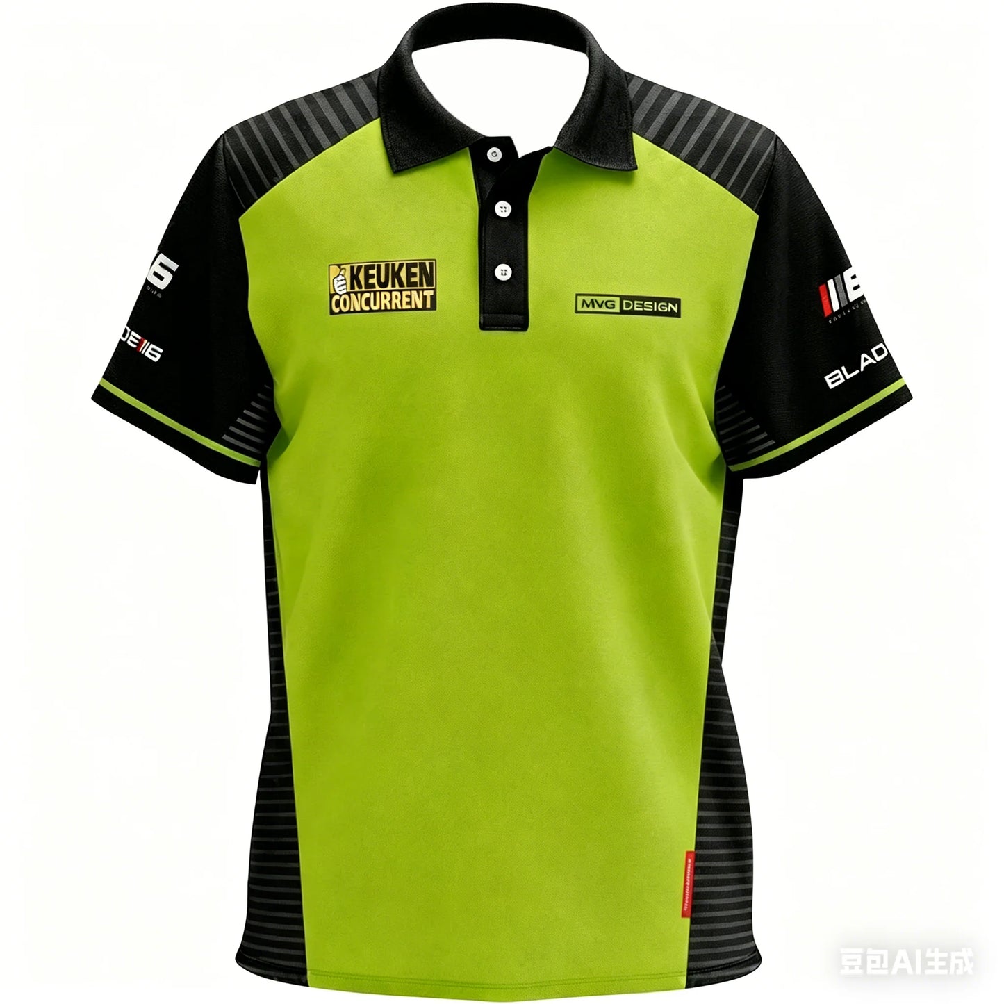 Mens Breathable Short Sleeve Darts Polo Shirt Button Neck Sports Jersey Casual Athletic Top for Darts Competition Training