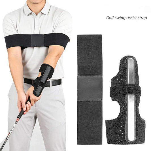 Golf Swing Assist Strap Adjustable Wrist Support with Aluminum Strip Training Aid One Size Long-Lasting for Golfers