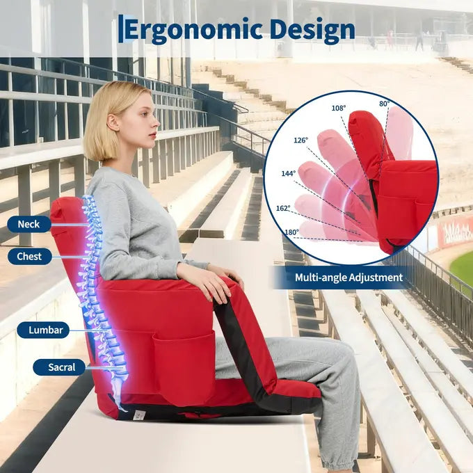 Garvee Extra Wide Stadium Seats for Bleachers with Back Support