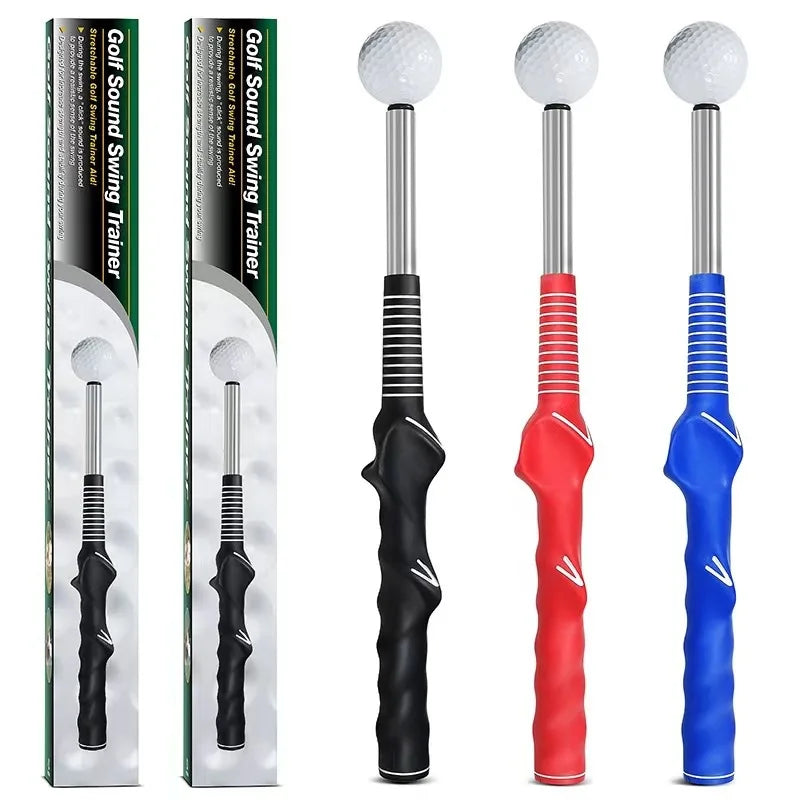 Golf Left and Right Hands Telescopic Swing Trainer Posture Corrector Practice Golf Swing Practice Telescopic Rod Trainer