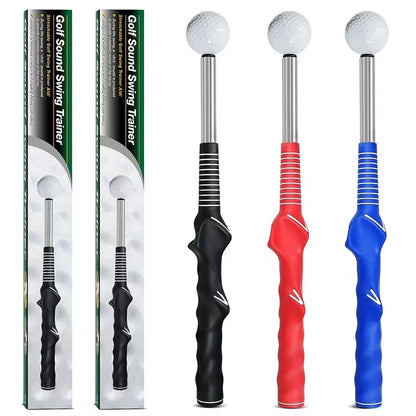 Golf Left and Right Hands Telescopic Swing Trainer Posture Corrector Practice Golf Swing Practice Telescopic Rod Trainer
