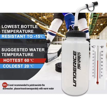 UICE Ice Hockey Water Bottle 5pcs Set Sports Water Bottle BPA Free Long Mouth/Bent Pipe/Short Mouth Hockey Accessories