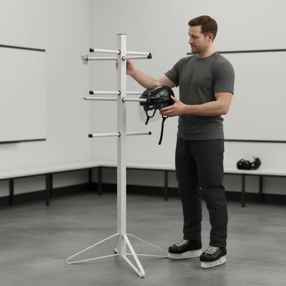 Hockey Gear Drying Rack Stable Base Hockey Equipment Drying Rack Vertical Gear Organizer Easy Assembly for Garage