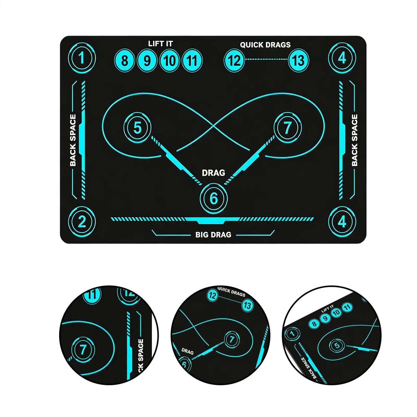 Hockey Training Mat Portable Precision Dribbling Board Stickhandling Pad Training Equipment For All Ages Soccer Lovers Adults