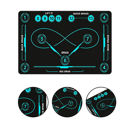 Hockey Training Mat Portable Precision Dribbling Board Stickhandling Pad Training Equipment For All Ages Soccer Lovers Adults