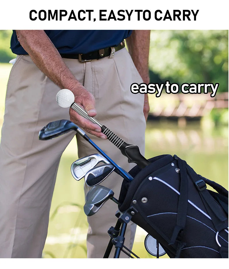 Golf Left and Right Hands Telescopic Swing Trainer Posture Corrector Practice Golf Swing Practice Telescopic Rod Trainer