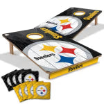 YouTheFan NFL Pittsburgh Steelers 2' x 3' Wood Cornhole Game with Logo Bags